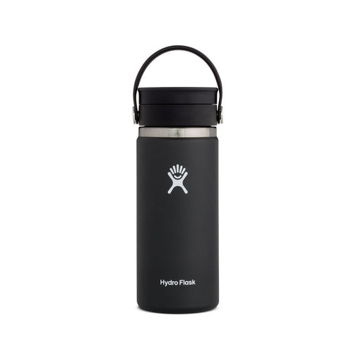 Hydro Flask 16 oz Wide Mouth with Flex Sip Lid-[SKU]-Black-Alpine Start Outfitters