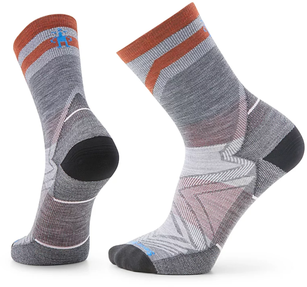 Smartwool Run Zero Cushion Mid Crew Pattern Socks - Men's