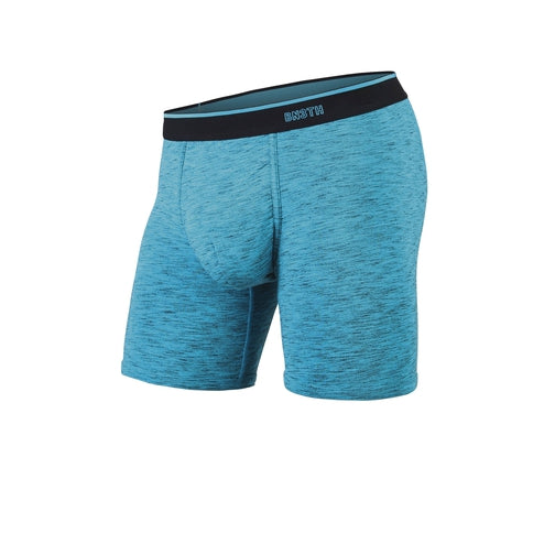 BN3TH Men's Classic Boxer Brief Underwear 3D Pouch (Heather Gray/Turquoise,  2XL) 