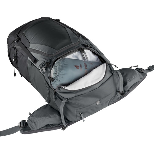Deuter Futura Air Trek 55+10 SL Backpack-[SKU]-Black-graphite-Alpine Start Outfitters