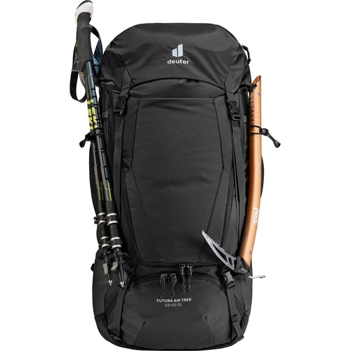 Deuter Futura Air Trek 55+10 SL Backpack-[SKU]-Black-graphite-Alpine Start Outfitters