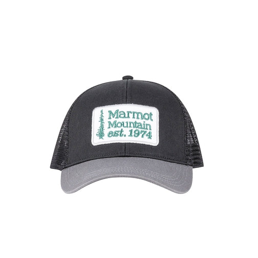 Marmot Retro Trucker Hat-[SKU]-Black/Slate Grey-Alpine Start Outfitters