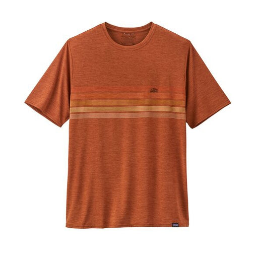 Patagonia Capilene Cool Daily Graphic Shirt - Men's-[SKU]-Line Logo Ridge Stripe: Sandhill Rust X-Dye-Small-Alpine Start Outfitters