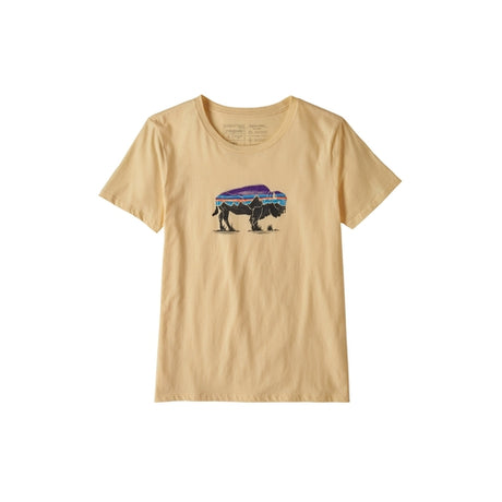 Patagonia Fitz Roy Bison Organic Crew T-Shirt - Women's-[SKU]-Vela Peach-X-Small-Alpine Start Outfitters
