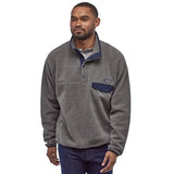 Patagonia Lightweight Synchilla Snap-T Pullover - Men's-[SKU]-Nickel w/ Navy Blue-Small-Alpine Start Outfitters