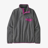 Patagonia Lightweight Synchilla Snap-T Pullover - Women's-[SKU]-Nickel w/ Amaranth Pink-X-Small-Alpine Start Outfitters