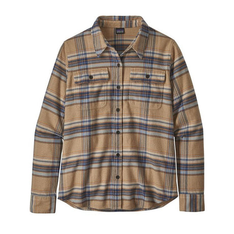 Patagonia Long-Sleeved Fjord Flannel Shirt - Women's-[SKU]-Cabin Time: Bearfoot Tan-Medium-Alpine Start Outfitters