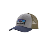Patagonia P-6 Logo LoPro Trucker Hat-[SKU]-Drifter Grey w/Dolomite Blue-Alpine Start Outfitters