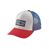 Patagonia P-6 Logo Trucker Hat-[SKU]-White w/ Fire with Andes Blue-Alpine Start Outfitters