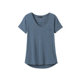 Prana Foundation Short Sleeve V-Neck Top - Women's-[SKU]-Nickel Heather-X-Small-Alpine Start Outfitters