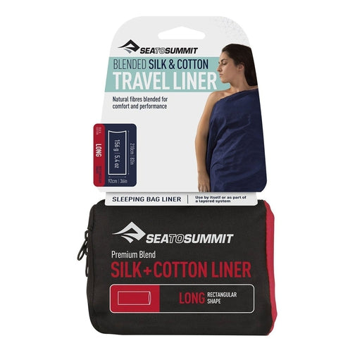 Sea to Summit Silk/Cotton Blend Travel Liner-[SKU]-One Colour-Long Rectangular-Alpine Start Outfitters
