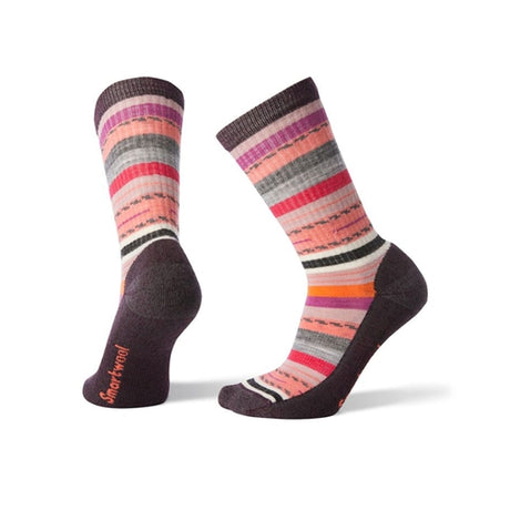 Smartwool Hike Light Margarita Crew Socks - Women's-[SKU]-Bordeaux-Small-Alpine Start Outfitters