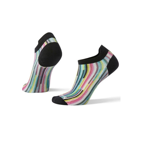 Smartwool PhD Run Ultra Light Print Micro Socks - Women's-[SKU]-Black/Multi Stripe-Small-Alpine Start Outfitters