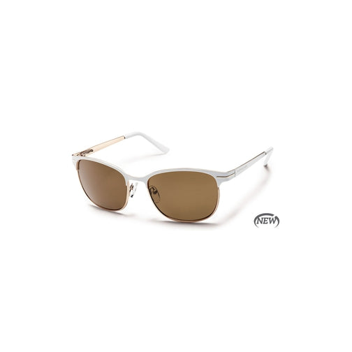 Suncloud Causeway-[SKU]-White-Brown Polarized Polycarbonate-Alpine Start Outfitters
